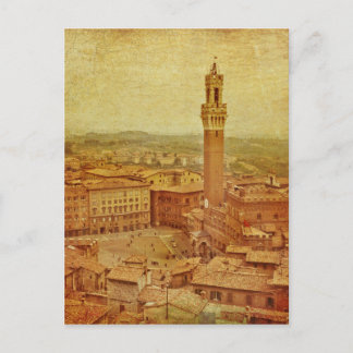 Vintage Tuscany, mediaeval Siena Postcard