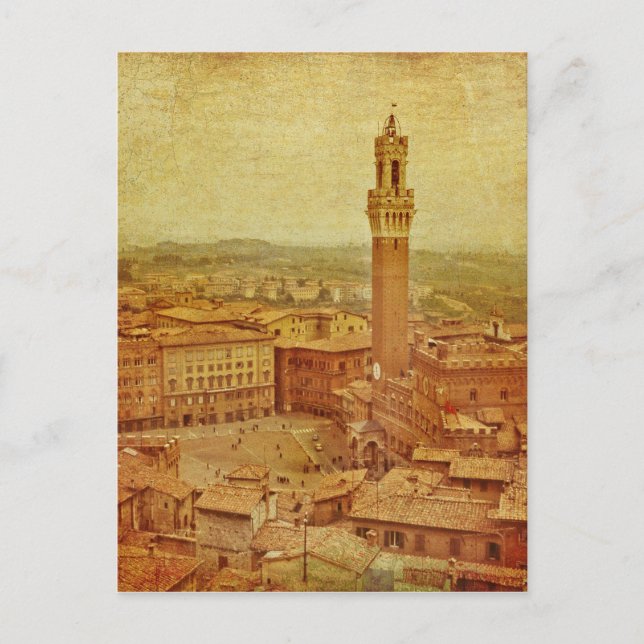 Vintage Tuscany, mediaeval Siena Postcard (Front)