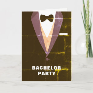 Vintage Tuxedo Bachelor Party Invitation