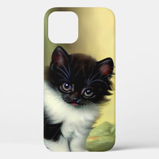 Vintage Tuxedo Kitten Illustration Case-Mate iPhone Case (Back)