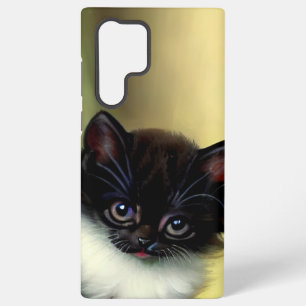 Vintage Tuxedo Kitten Illustration Samsung Galaxy Case