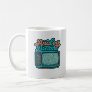 📺Vintage TV Retro Art – "Analogue Dreams" Graphic Coffee Mug