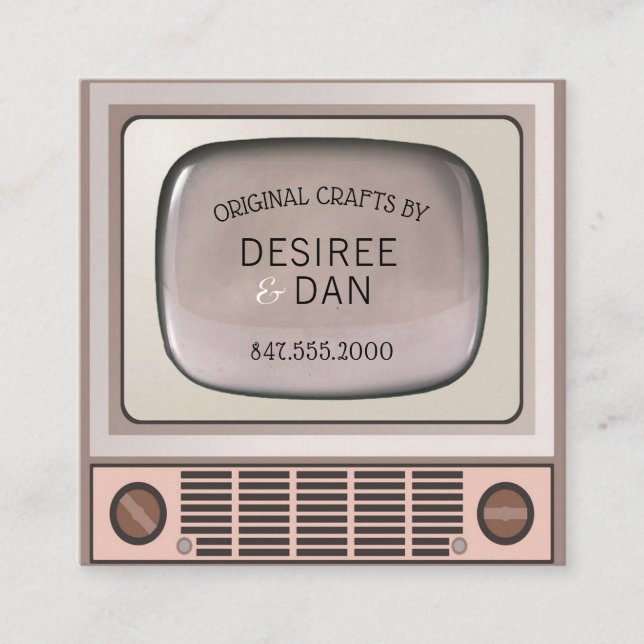 vintage tv set business card (Front)