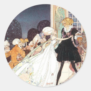 Vintage Twelve Dancing Princesses by Kay Nielsen Classic Round Sticker