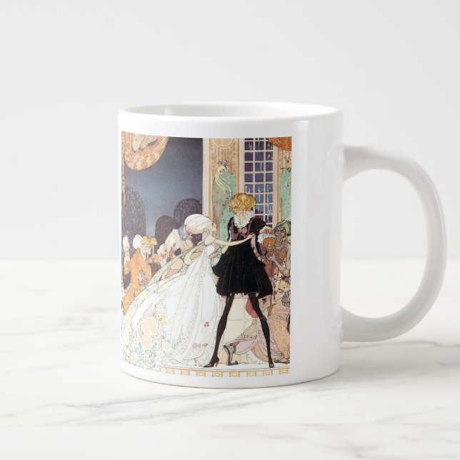 Vintage Twelve Dancing Princesses by Kay Nielsen Large Coffee Mug (Right)