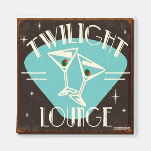 Vintage 'Twilight Lounge' Magnet (Front)