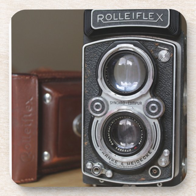 Vintage Twin Lens Camera Coaster (Front)