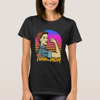 Vintage Twin Proud Mum Twin  Twin Costume Twins T-Shirt