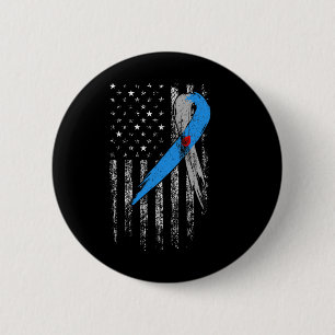 Vintage Type 1 T1d Diabetes Awareness Month Ribbon 6 Cm Round Badge