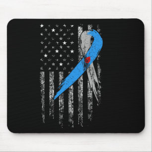 Vintage Type 1 T1d Diabetes Awareness Month Ribbon Mouse Mat
