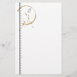 Vintage Typeart Coffee Stain Grungy Stationery
