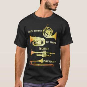 Vintage Types Of Trumpet Player Marching Jazz Ba T-Shirt