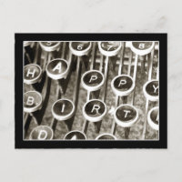 Vintage Typewriter Birthday Greeting