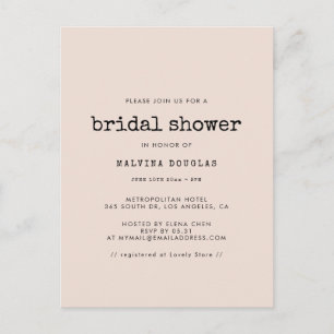 Vintage typewriter Bridal shower Invitation Postcard
