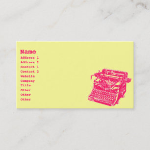 Vintage Typewriter Business Card
