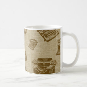 Vintage Typewriter Collage Coffee Mug