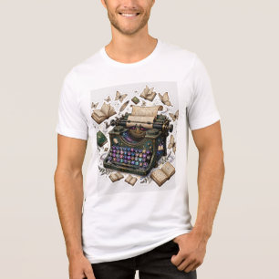 Vintage Typewriter collage T-shirt Tri-Blend Shirt