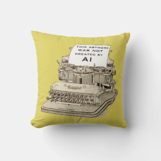 Vintage Typewriter drawing Cushion