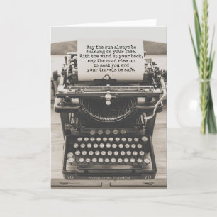 Vintage Typewriter Encouragement Hope Good Luck Card