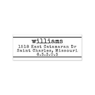 Vintage typewriter font wedding rubber stamp