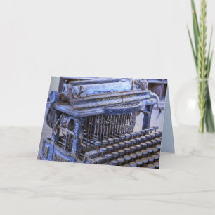 vintage typewriter greeting card