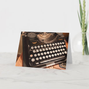 Vintage Typewriter Greeting Card