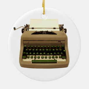 Vintage Typewriter Holiday Ornament