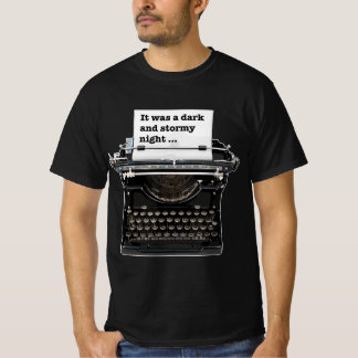 Vintage typewriter It was a dark and stormy night T-Shirt