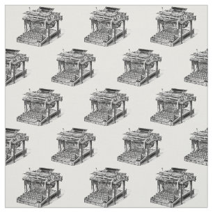 Vintage Typewriter Lithograph Fabric