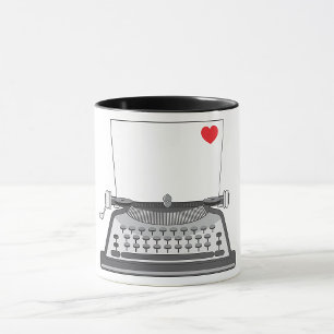 Vintage Typewriter Love Letter Mug