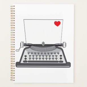 Vintage Typewriter Love Letter Planner