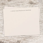 Vintage Typewriter Minimalist Simple Cream Card<br><div class="desc">A vintage personalised notecard design with classic retro typewriter typograpy "a note from" which can easily be personalised with your own name. The design features an old school ivory cream background for an aged feel.</div>
