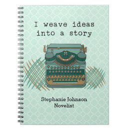 Vintage Typewriter Novelist Writer Notebook