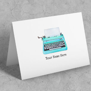 Vintage Typewriter Personalised Academic Retro Note Card