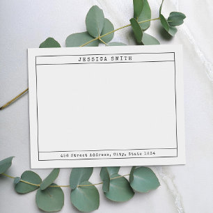 Vintage Typewriter Personalized Name Card
