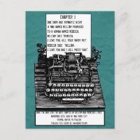 Vintage Typewriter Postcard