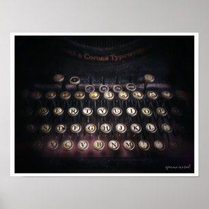 Vintage Typewriter Poster