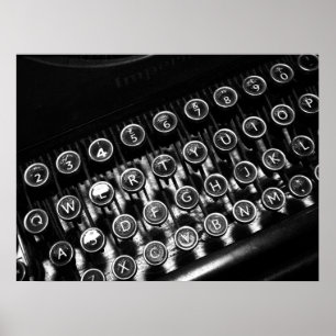 Vintage Typewriter Poster