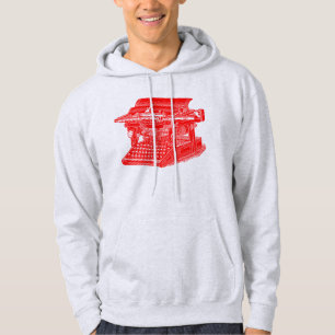 Vintage Typewriter - Red Hoodie