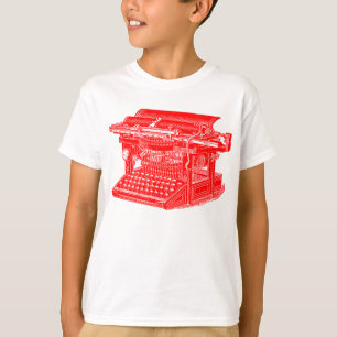 Vintage Typewriter - Red T-Shirt