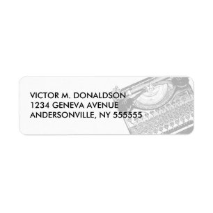 Vintage Typewriter Return Address Labels