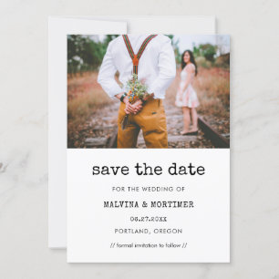 Vintage typewriter Save the date photo