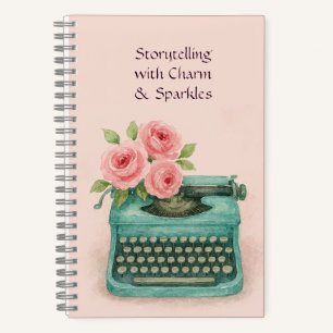 Vintage Typewriter Storytelling Writers Desktop Notebook