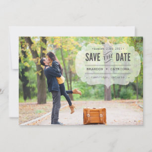 Vintage Typewritten Save the Date Announcement