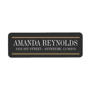 Vintage Typography Art Deco Wedding Address Labels