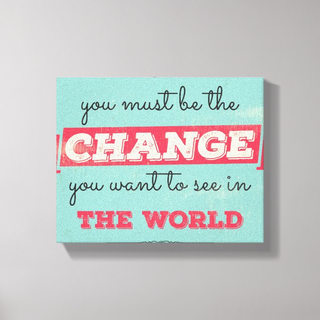 Vintage Typography Canvas Print (Front)