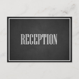 VINTAGE TYPOGRAPHY CHALKBOARD RECEPTION CARD