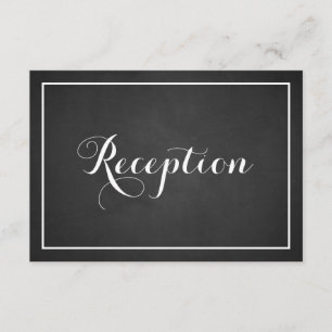 Vintage Typography Chalkboard Reception Card