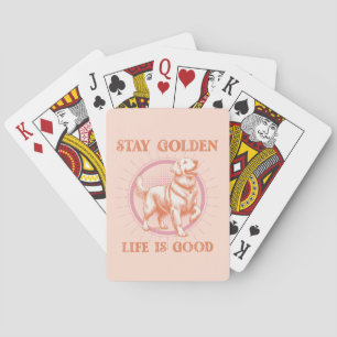 Vintage Typography Life is Better with Poodles Playing Cards
