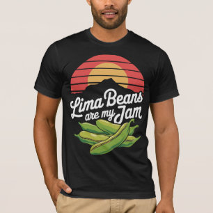 Vintage Typography Lima Beans are my Jam Foodie T-Shirt